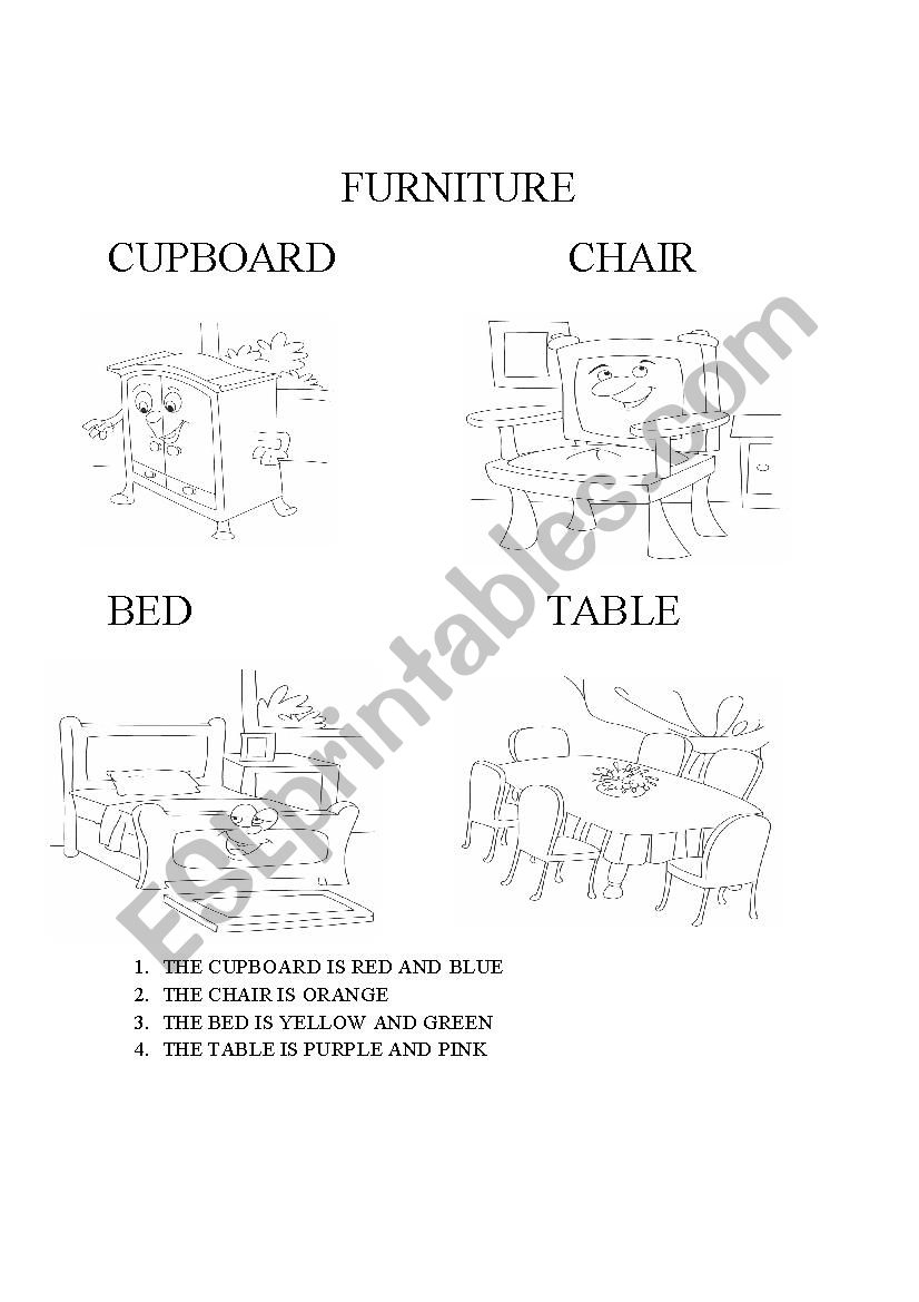 FURNITURE worksheet