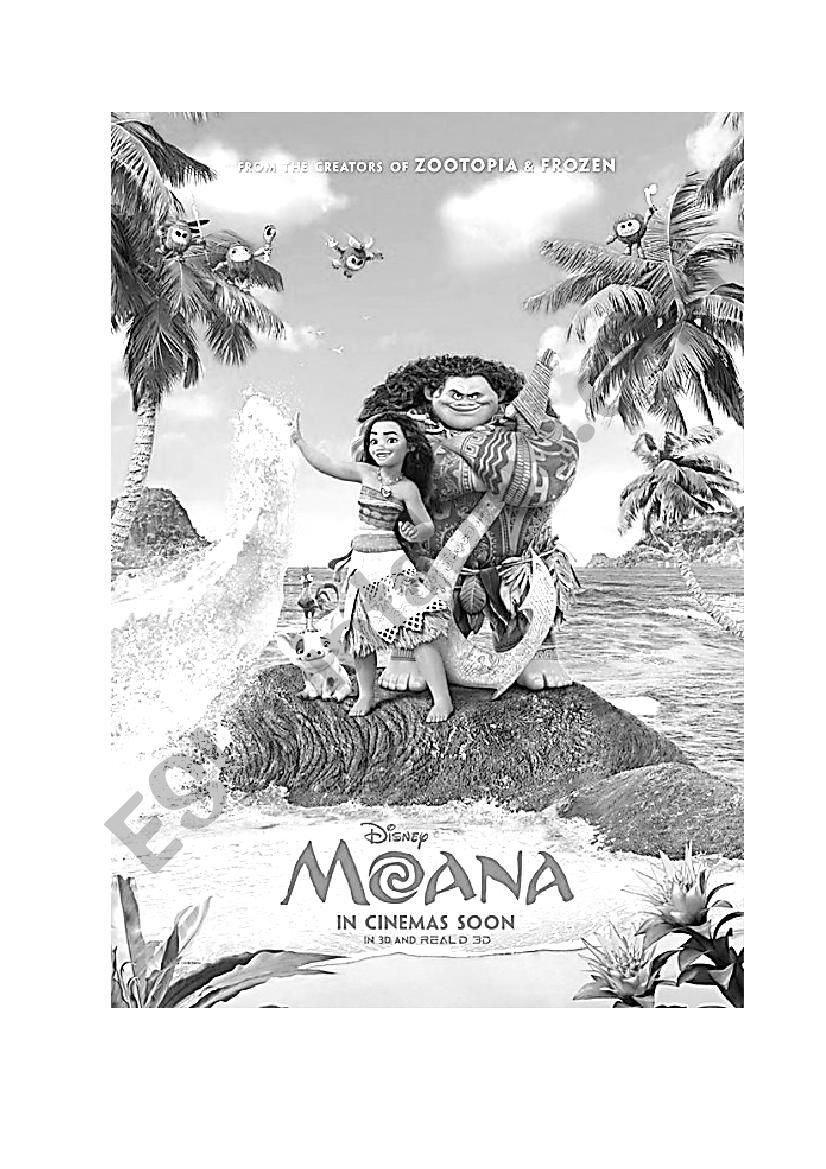 Moana part 1 worksheet