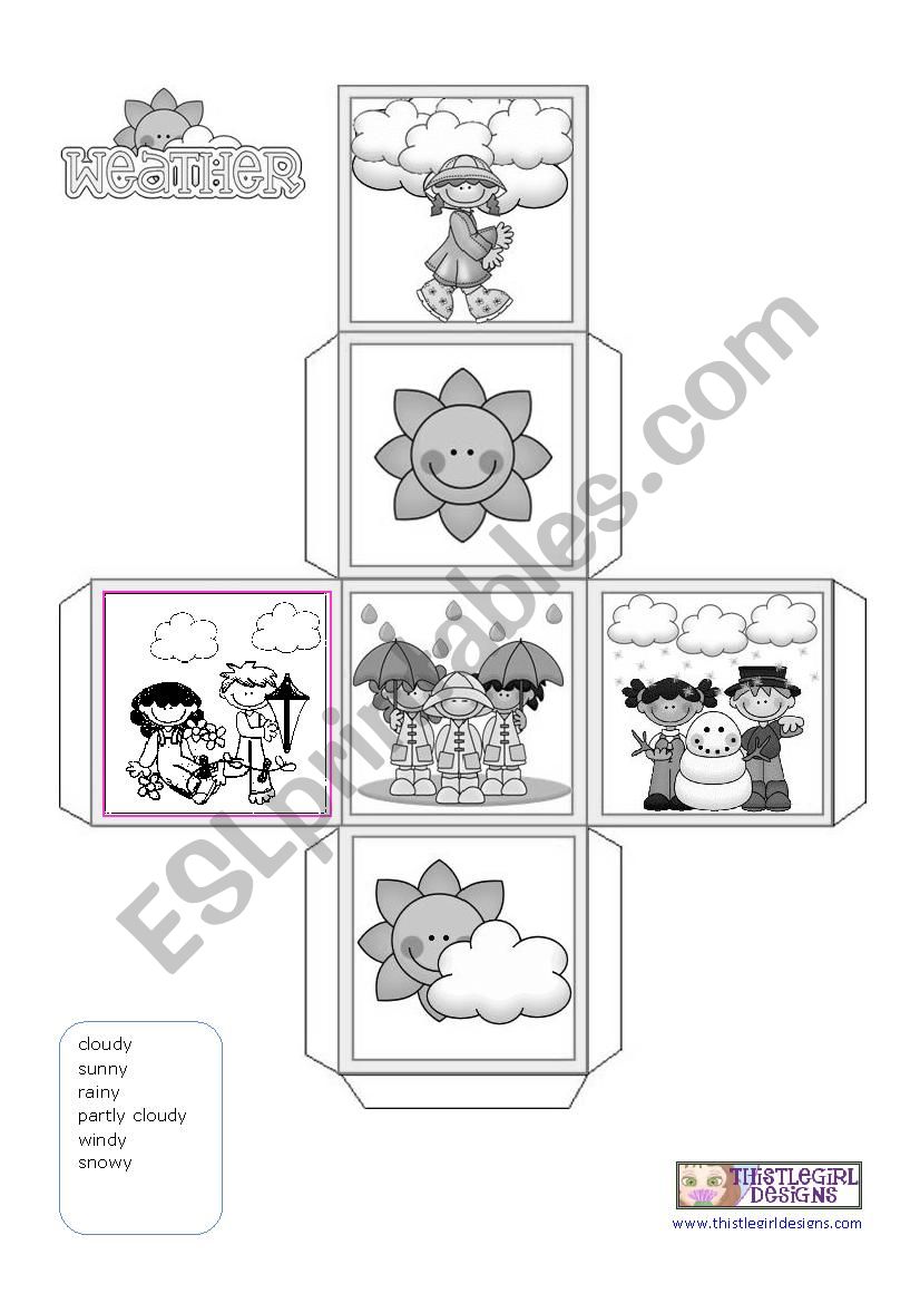 HOWS THE WEATHER? SPINNER worksheet