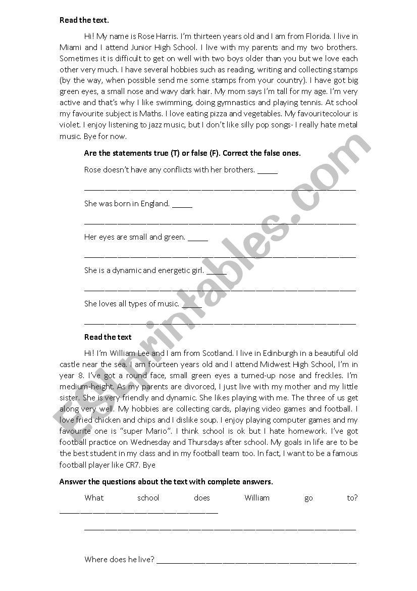 7th grade test 1st term worksheet