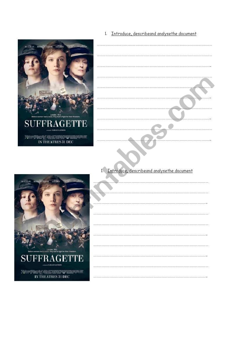 Suffragette: Movie poster + trailer