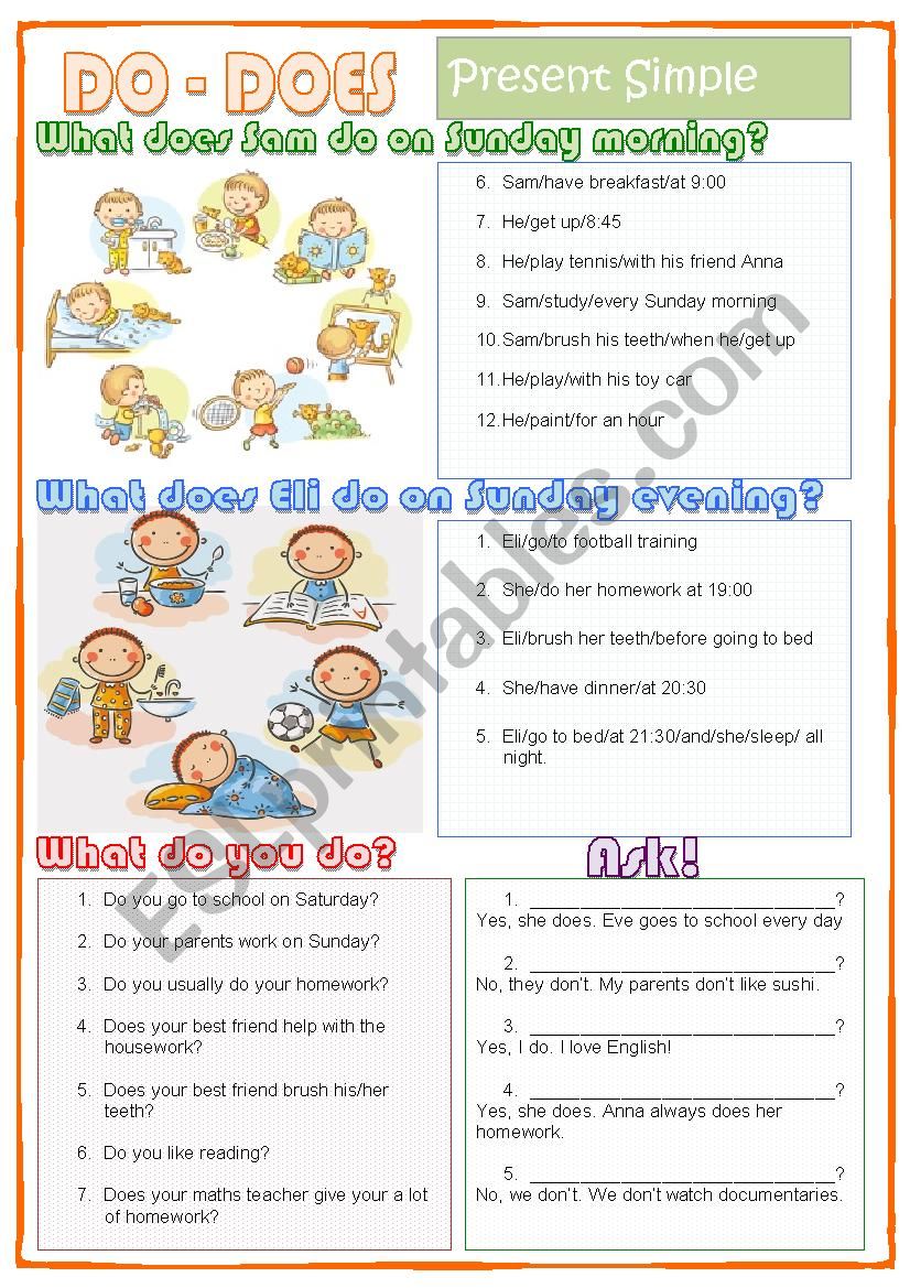 Do - Does  worksheet