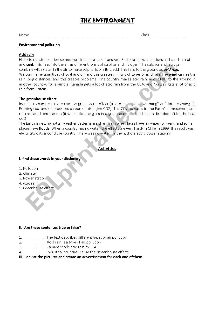 contamination worksheet