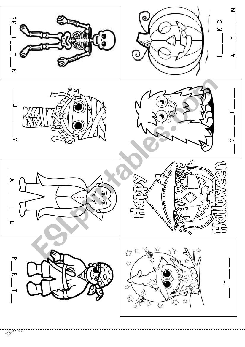 HALLOWEEN MINIBOOK worksheet