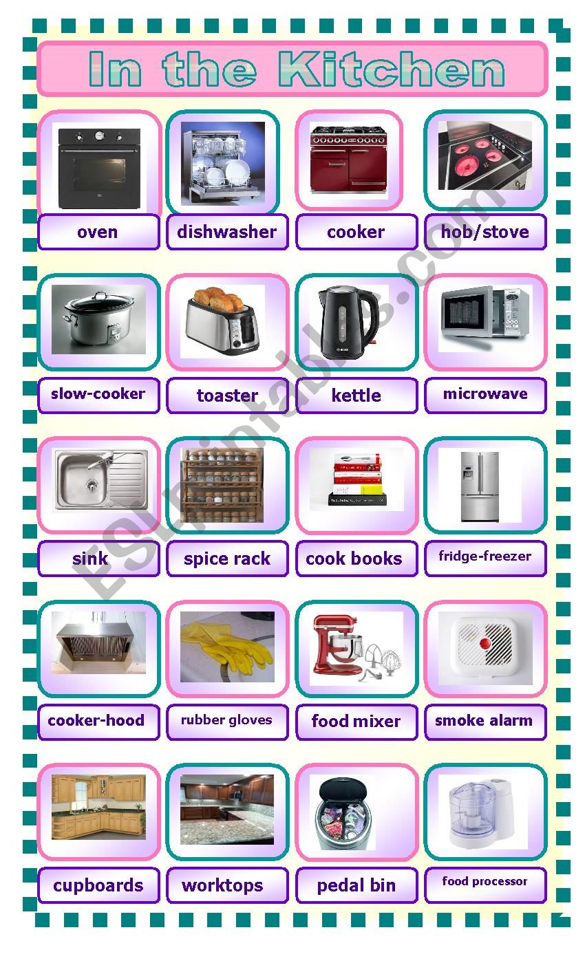 In the Kitchen worksheet