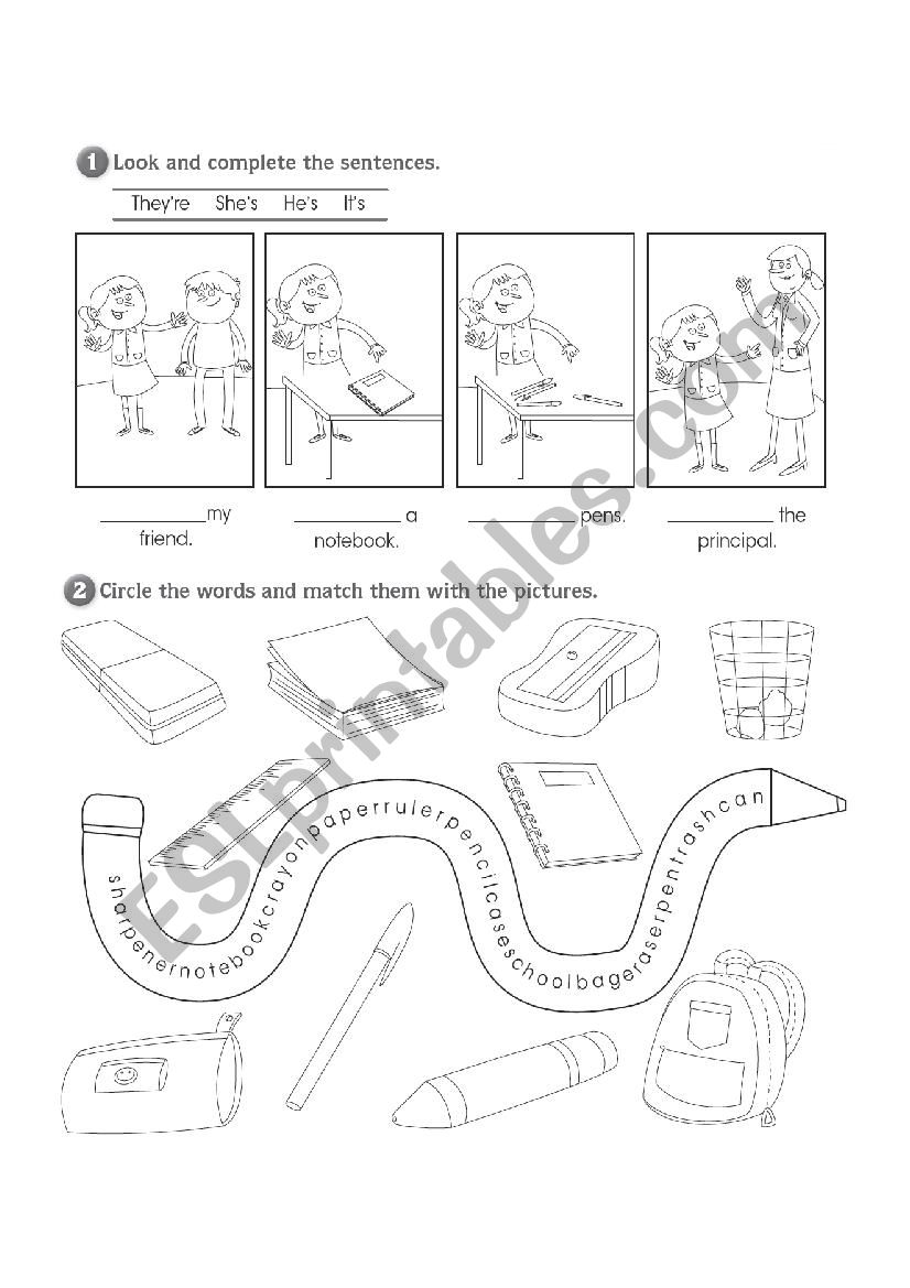 School worksheet