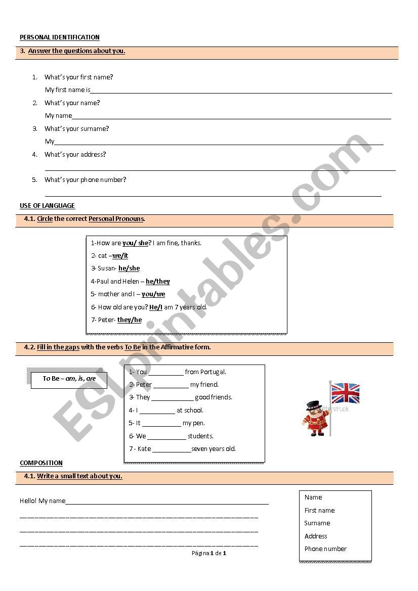 English test-Part 2 worksheet