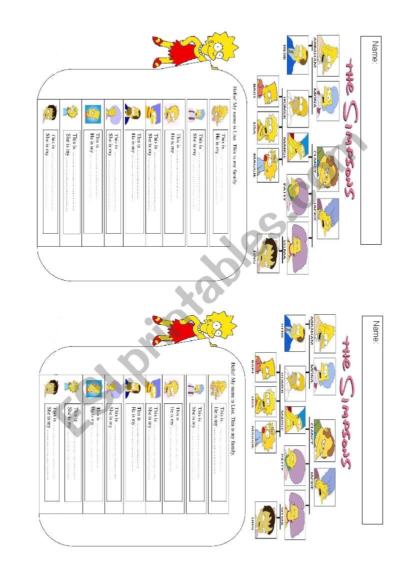 Family members worksheet worksheet