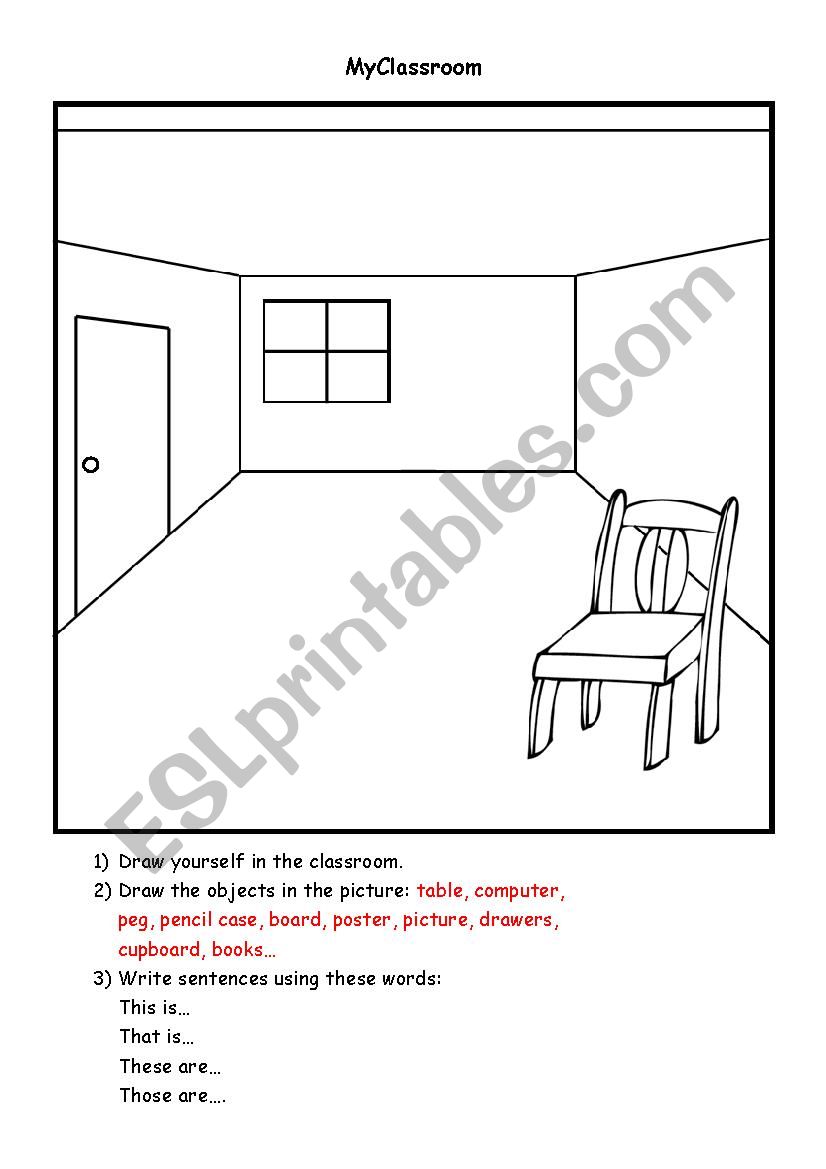 My room worksheet