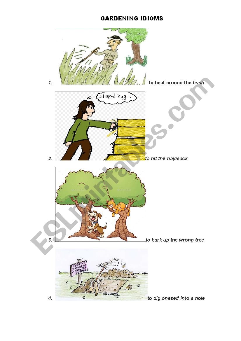 Gardening Idioms worksheet