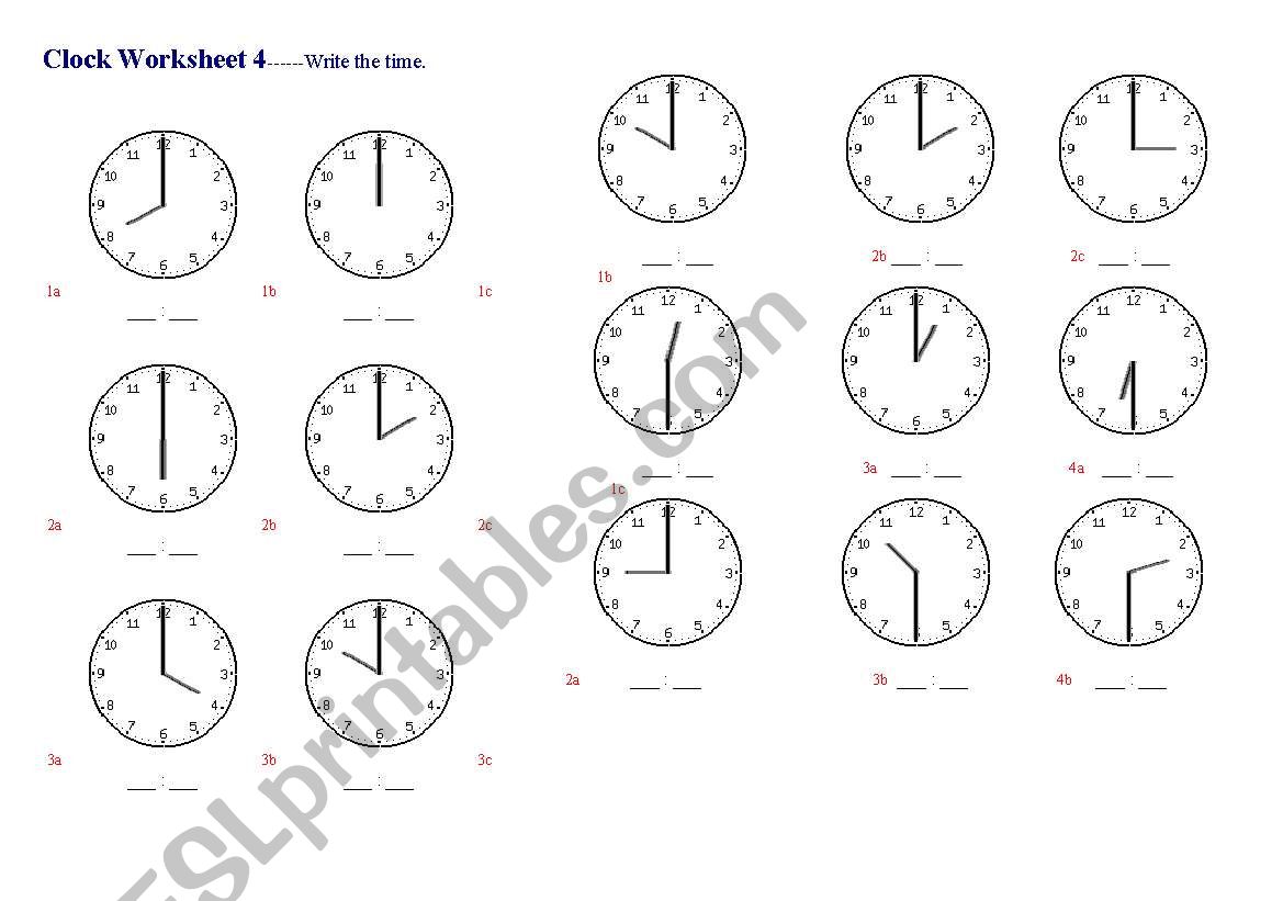   the time  worksheet