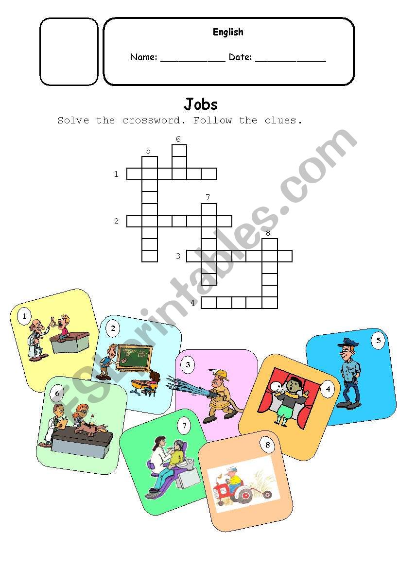 Jobs worksheet