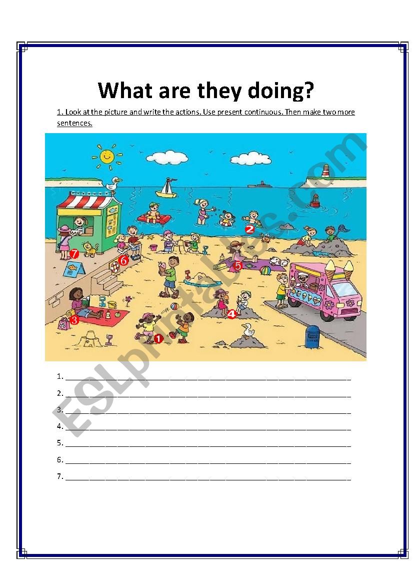 What Are They Doing? worksheet