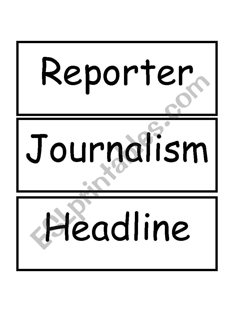 journalism vocabulary worksheet