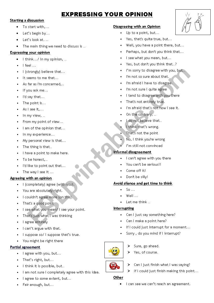 Debate vocabulary, strategies and exercises