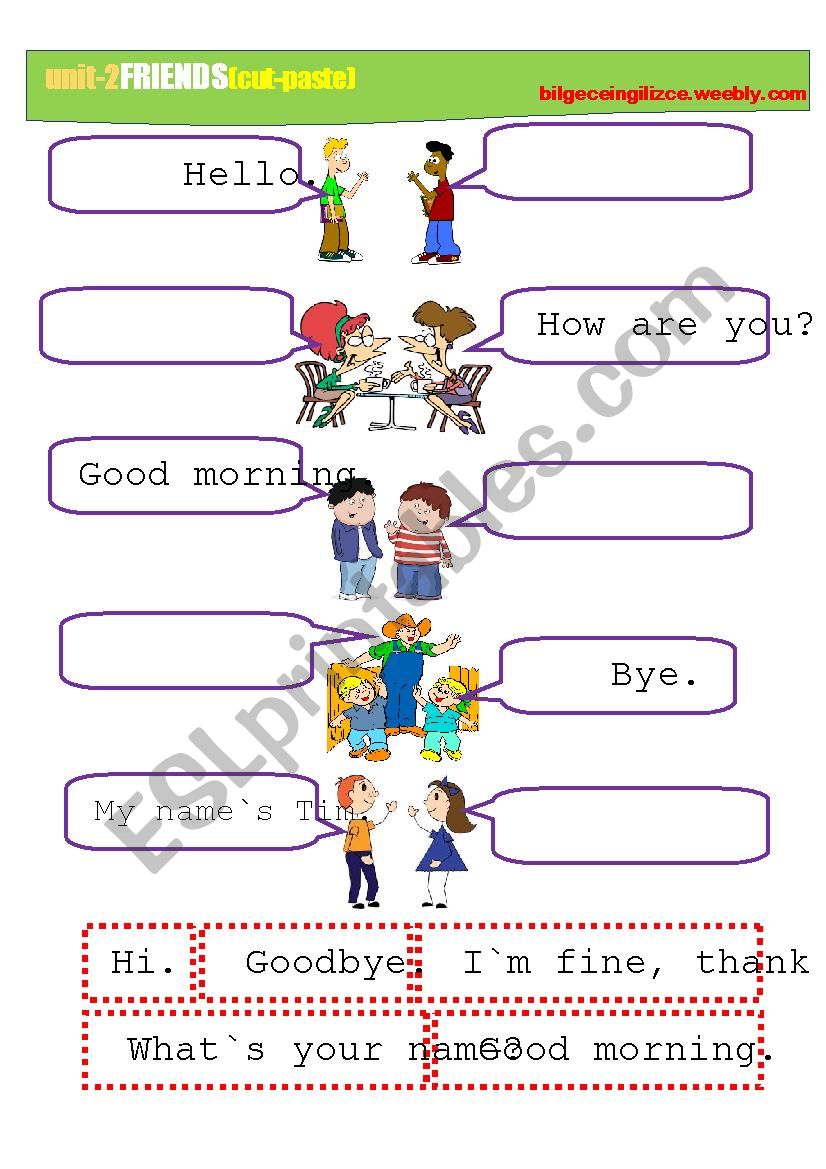 Greetings and Meeting worksheet