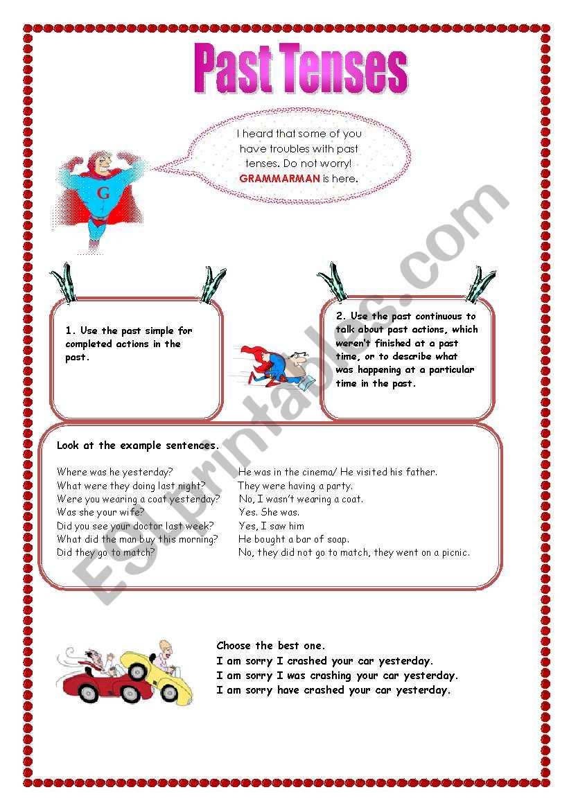 GRAMMARMAN explains the past tenses 05.08.08