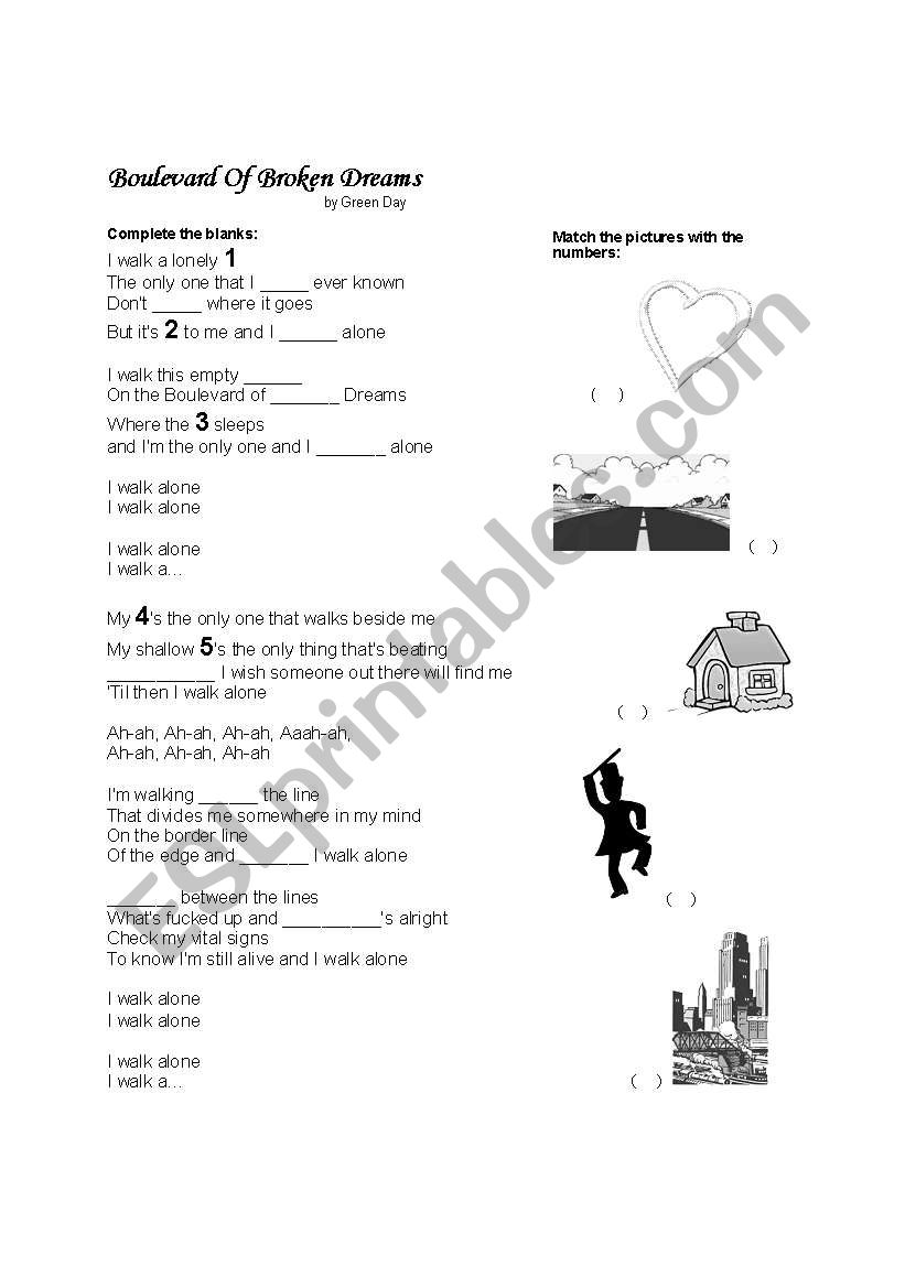 GREEN DAY worksheet