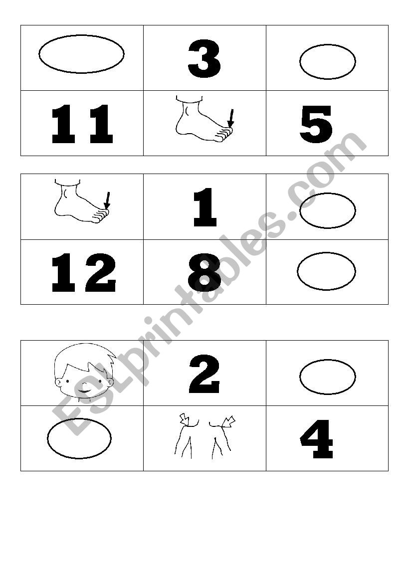 bingo worksheet