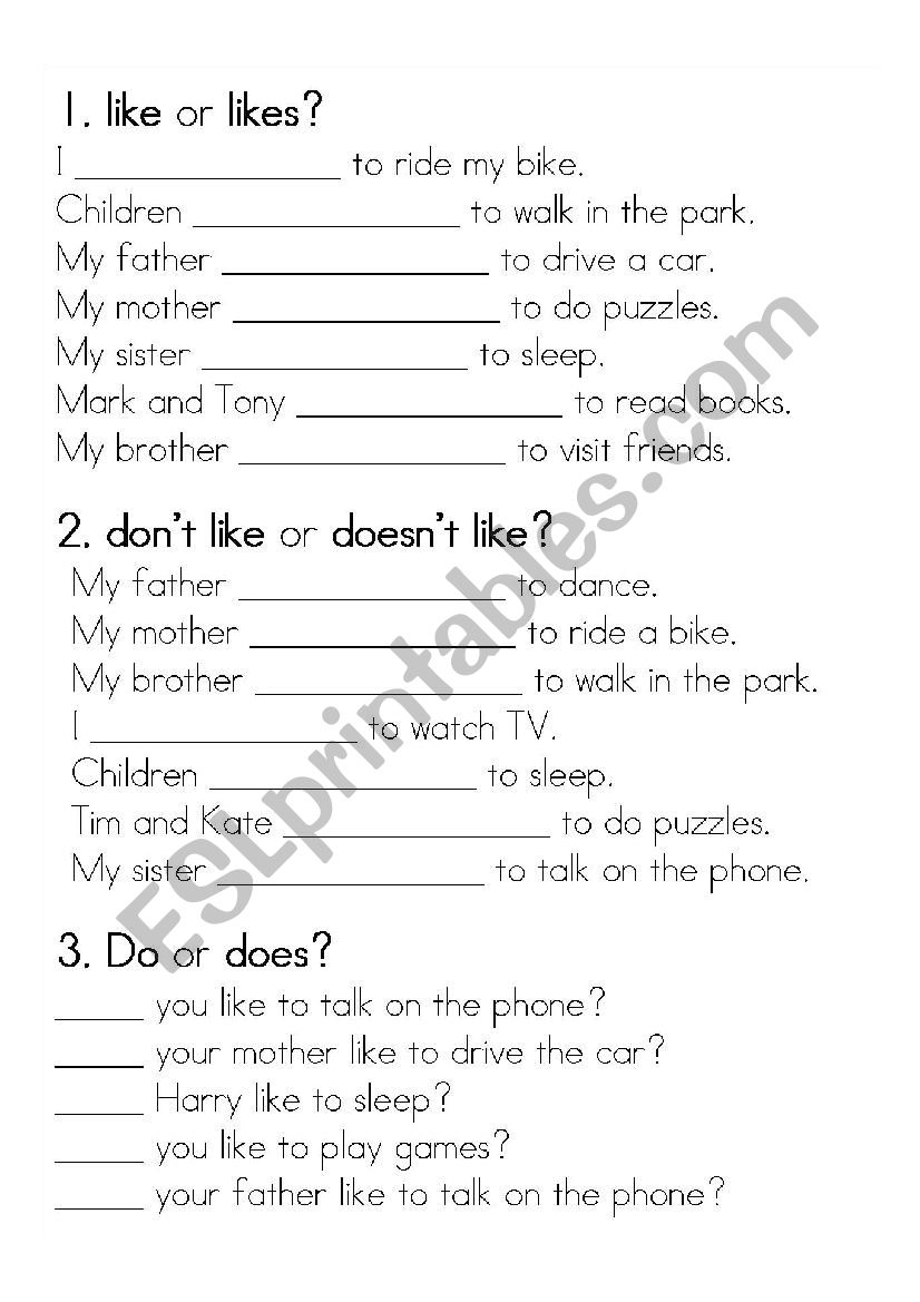 Present simple-2 worksheet