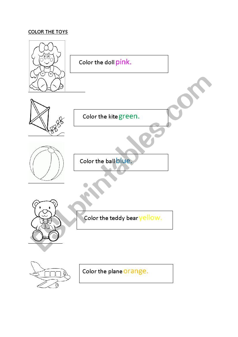 toys worksheet