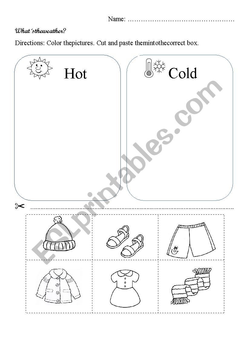 HowÂ´s the weather worksheet