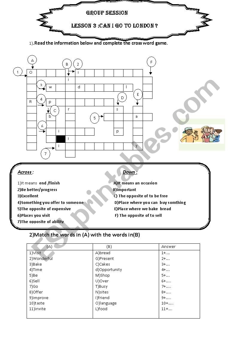 third hour whorksheet worksheet