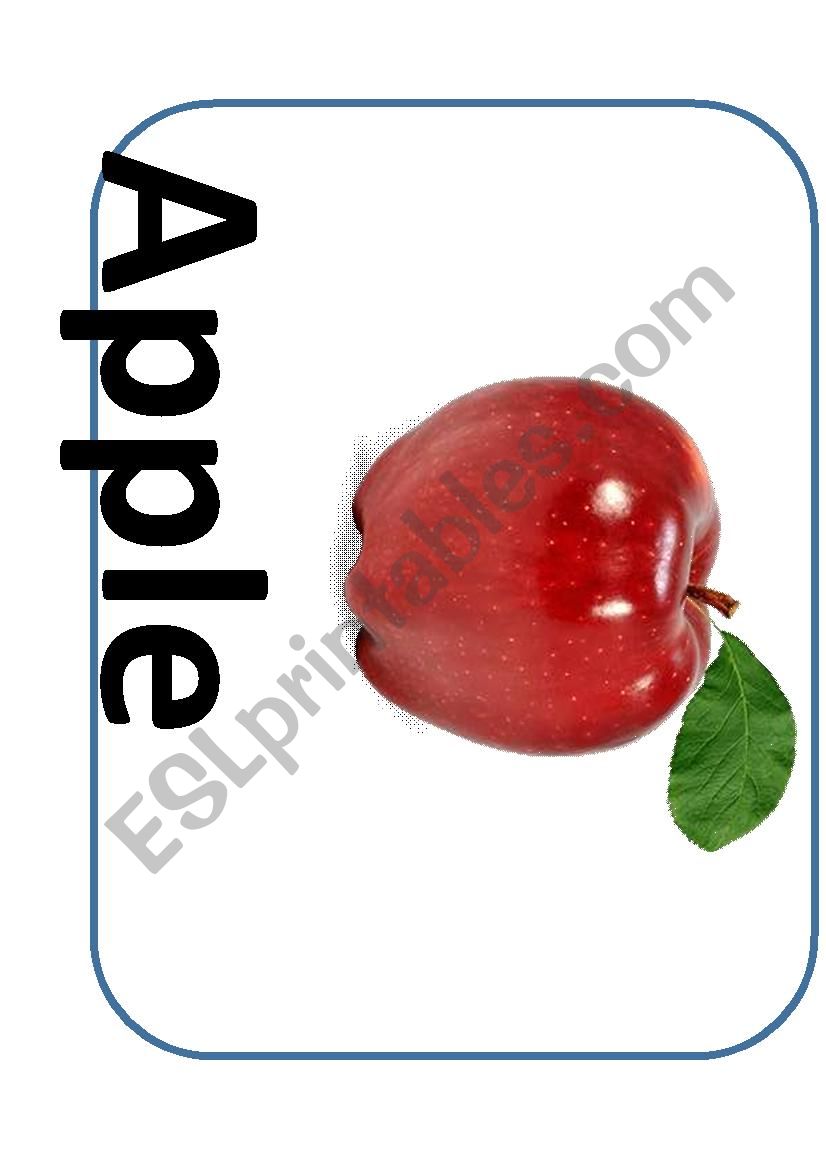 FRUITS FLASHCARDS worksheet