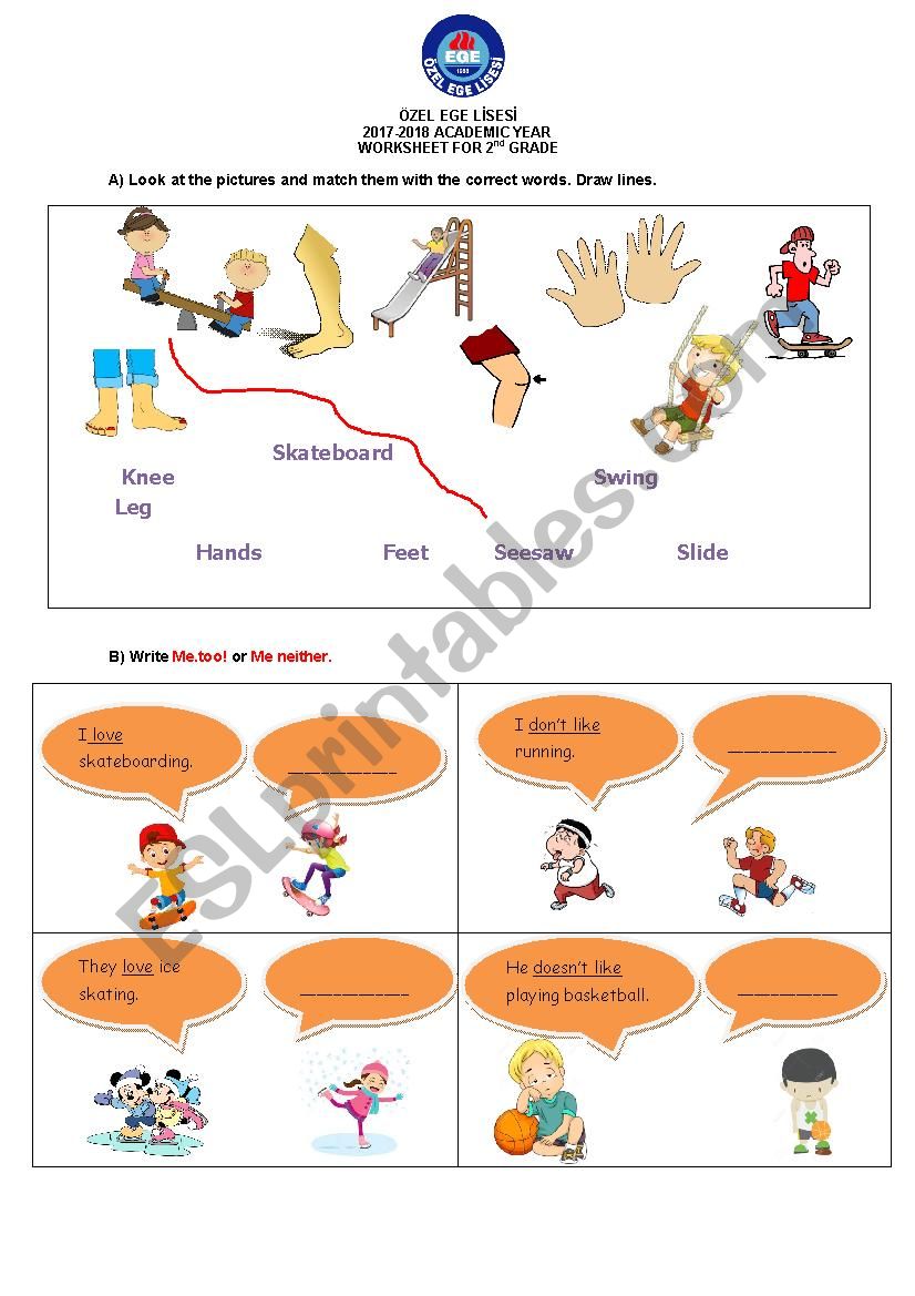 outdoor activities  worksheet