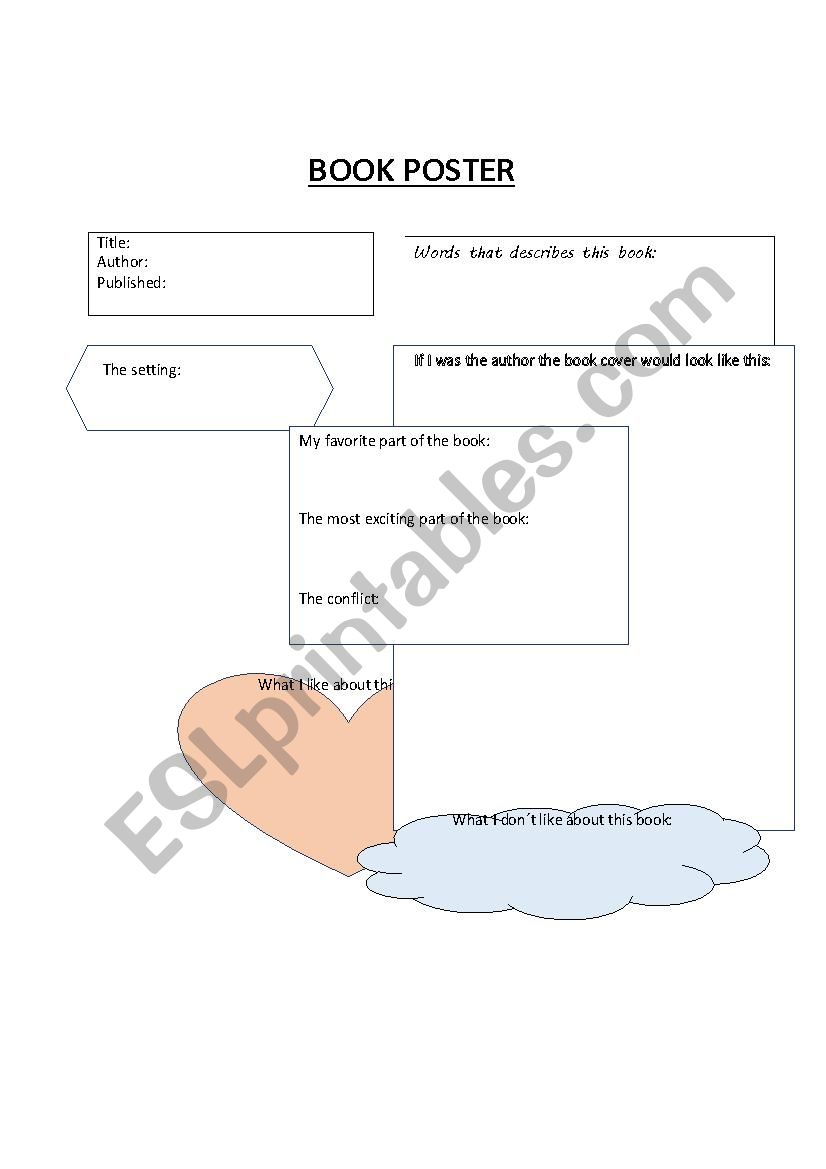 Book poster worksheet