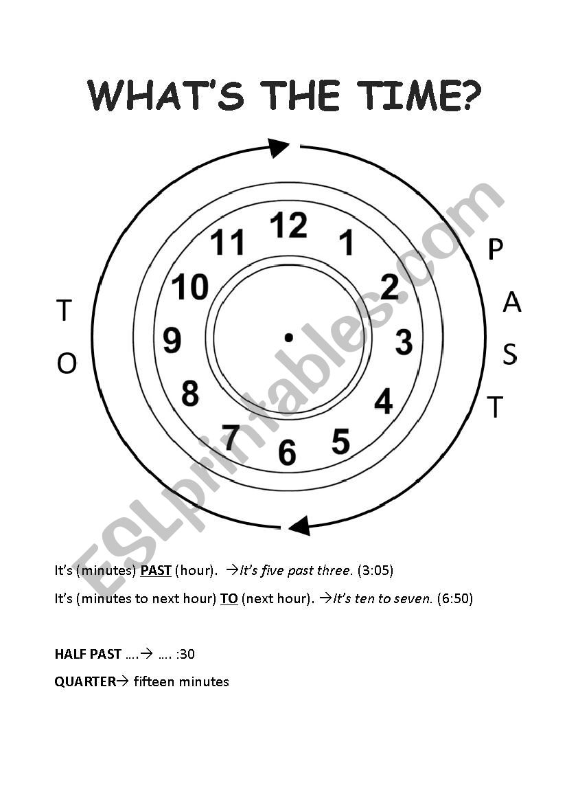 Whats the time? worksheet