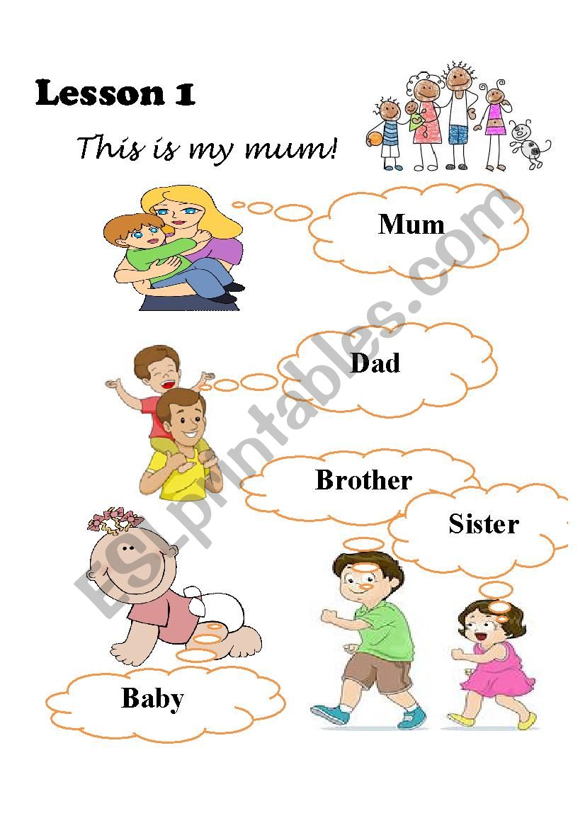 FAMILY MEMBERS worksheet