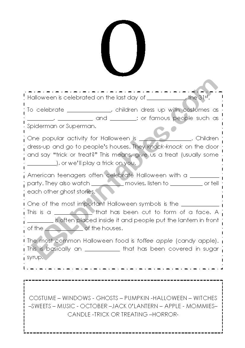 carving a pumpkin worksheet