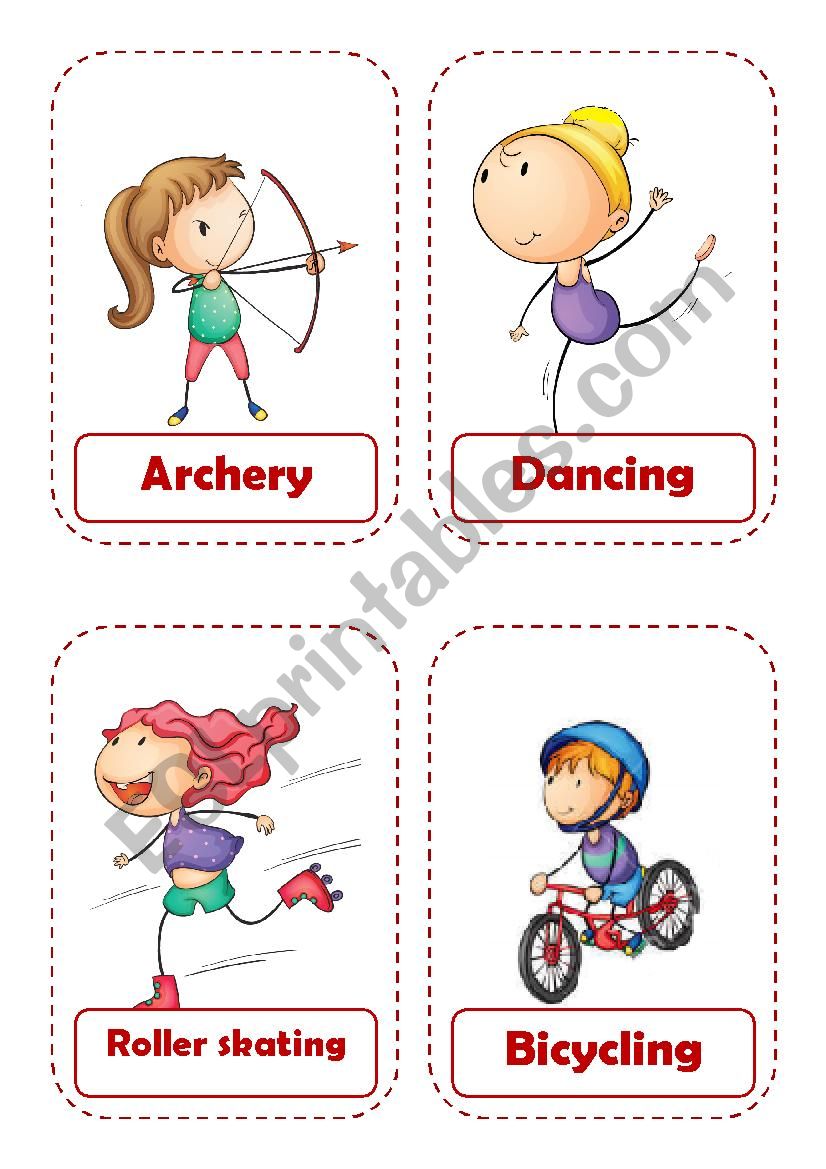 Sport Flashcards. Part 1 worksheet