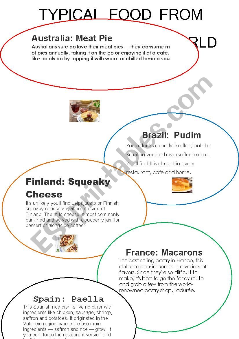 TYPICAL FOOD FROM AROUND THE WORLD