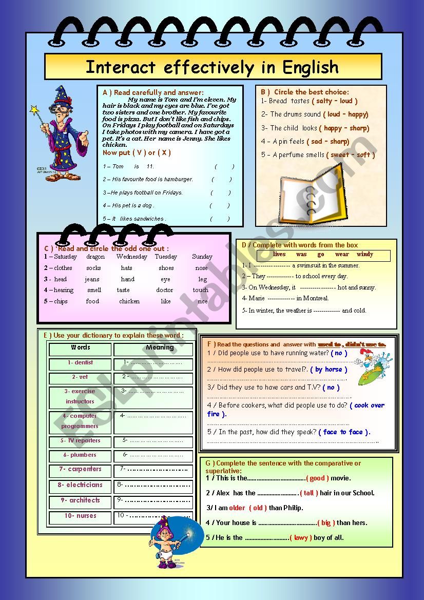 Interact In English worksheet