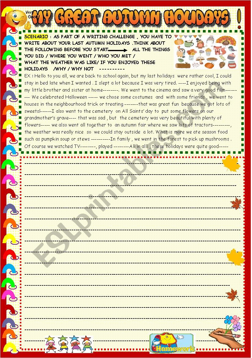 Past autumn holidays: creative writing tips