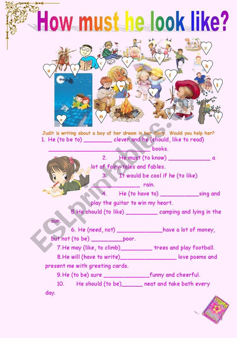 Diary Girl (Modal Verbs) worksheet