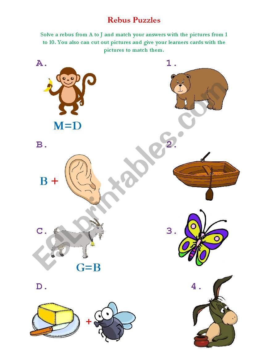 Rebus Puzzles worksheet