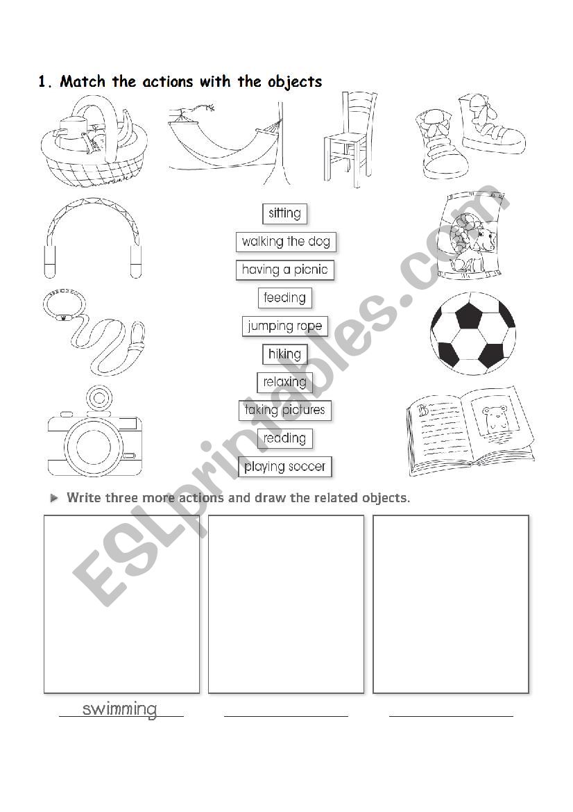 actions worksheet