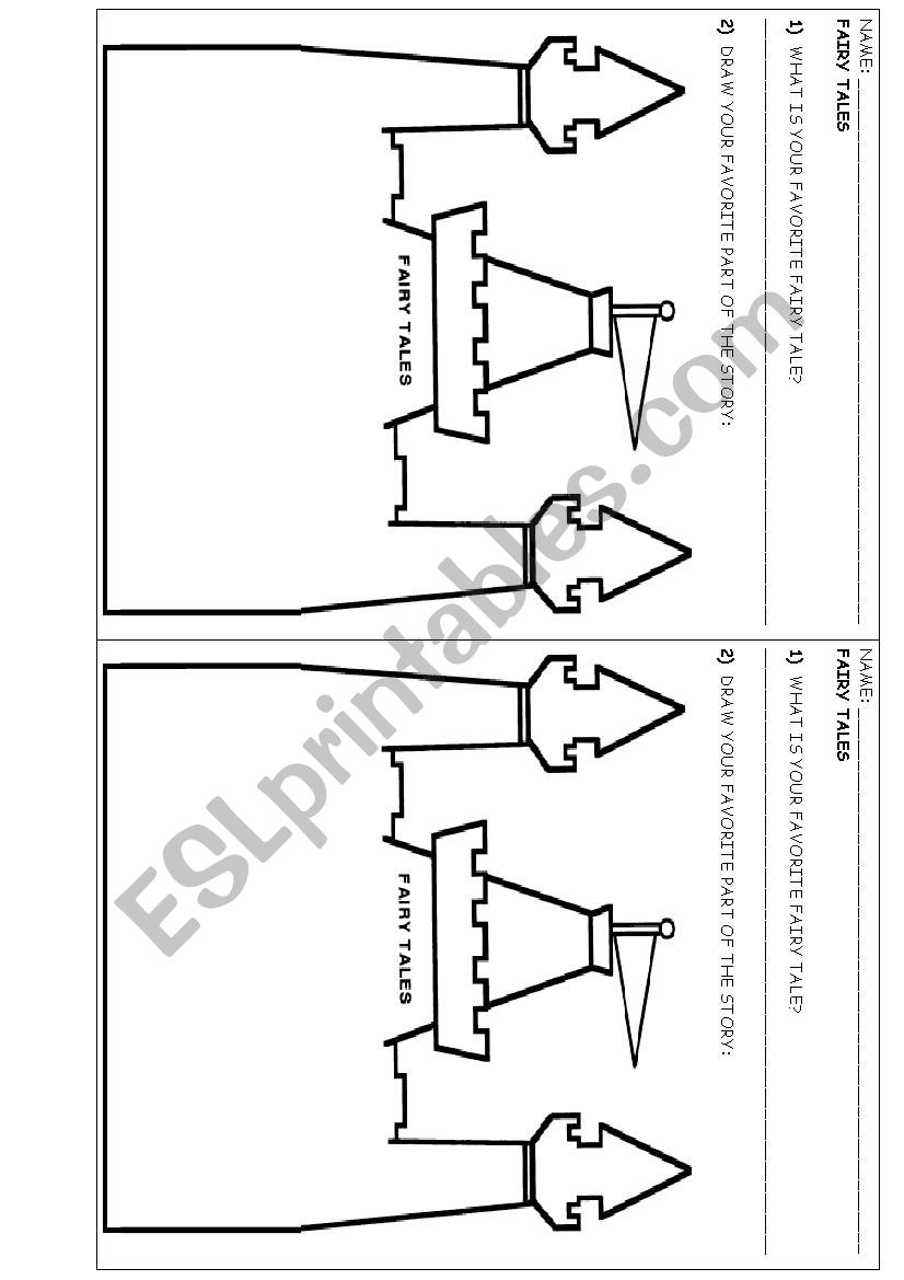 Favorite fairy tale  worksheet