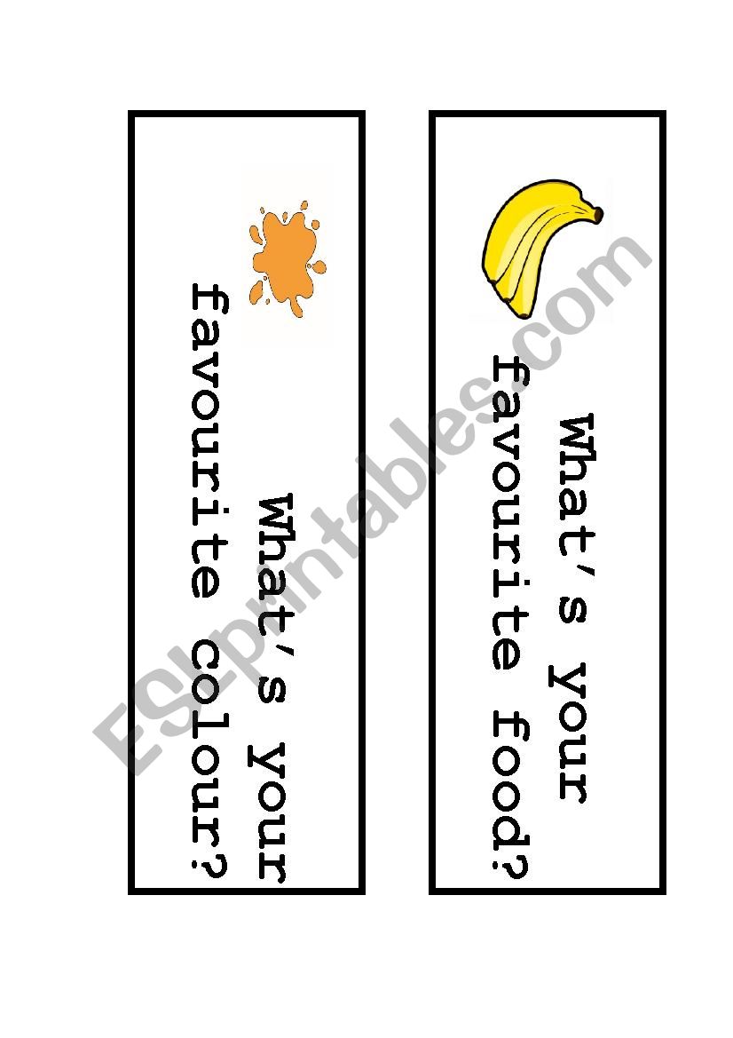 wordcards: whatÂ´s your favourite...?