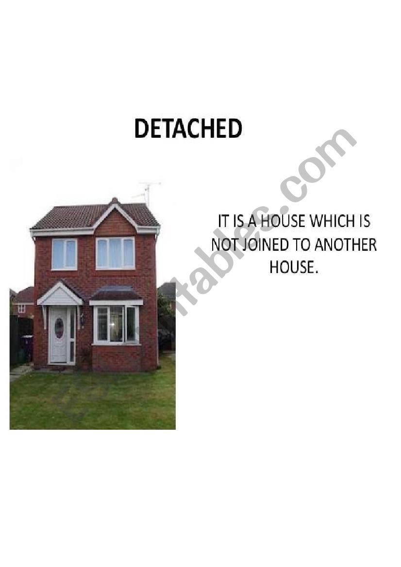 Type of houses worksheet