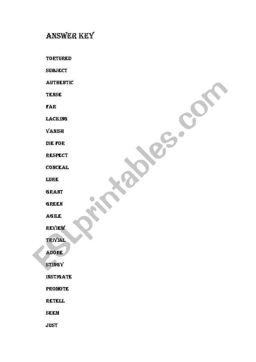 Circle The Odd One Out Synonym Esl Worksheet By Source