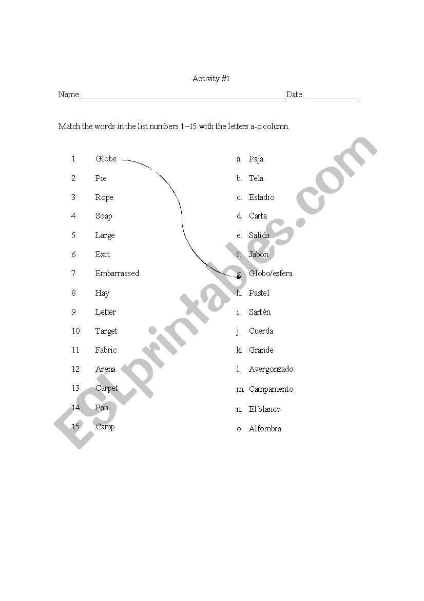 false cognates worksheet