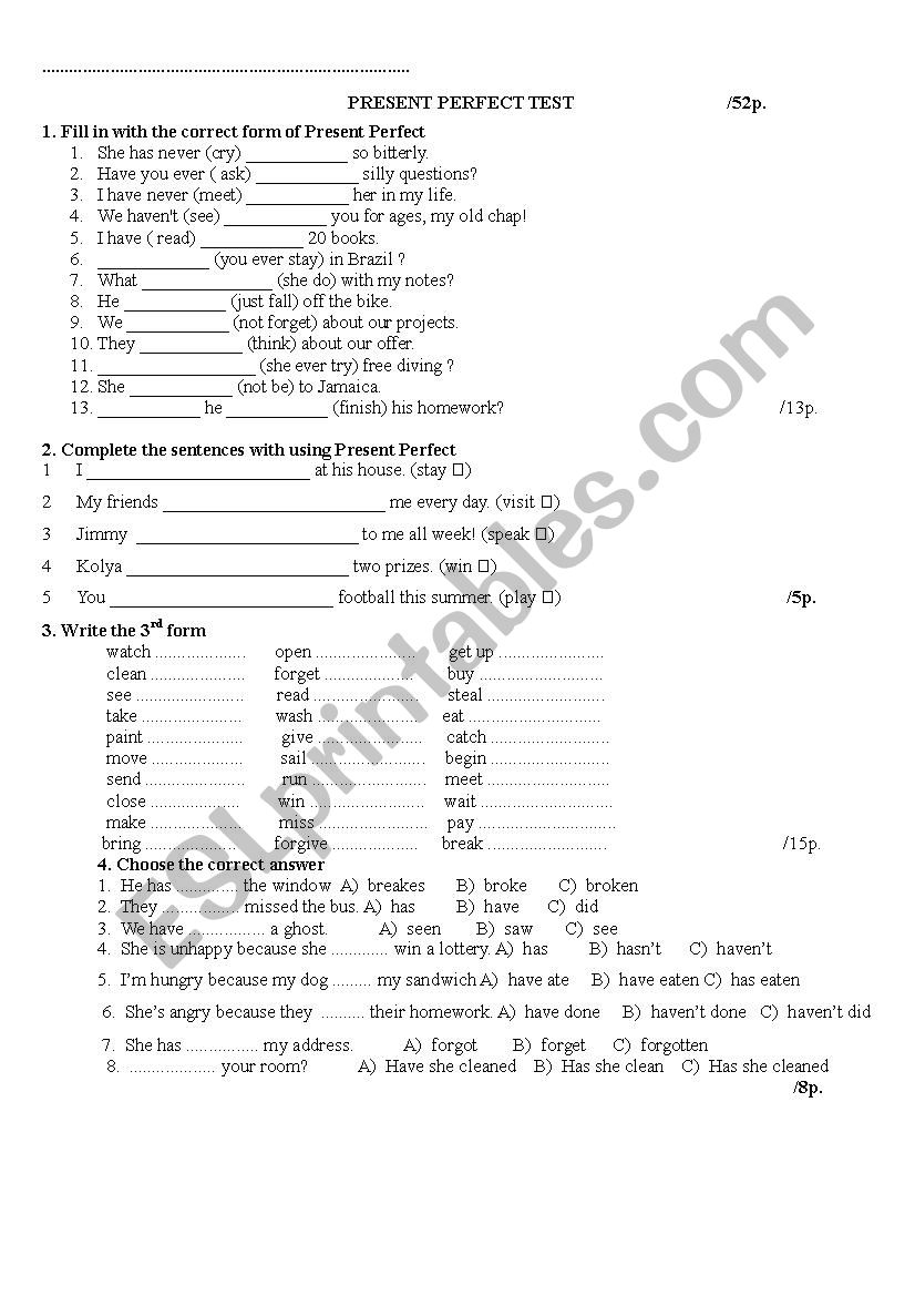 present-perfect-tense-esl-worksheet-by-karola21