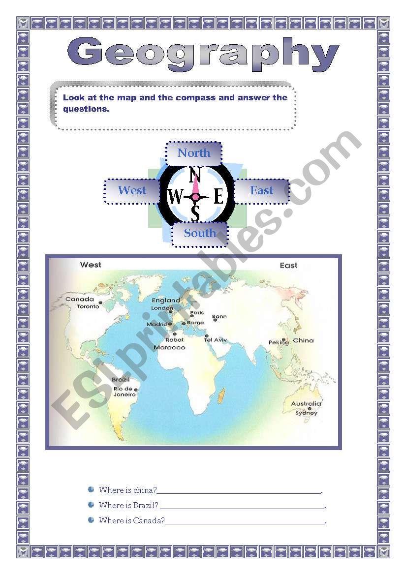 Geography worksheet