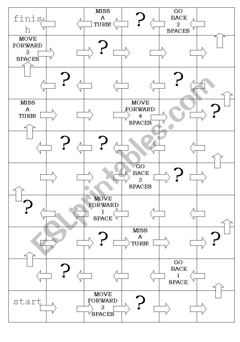 BOARD GAME worksheet