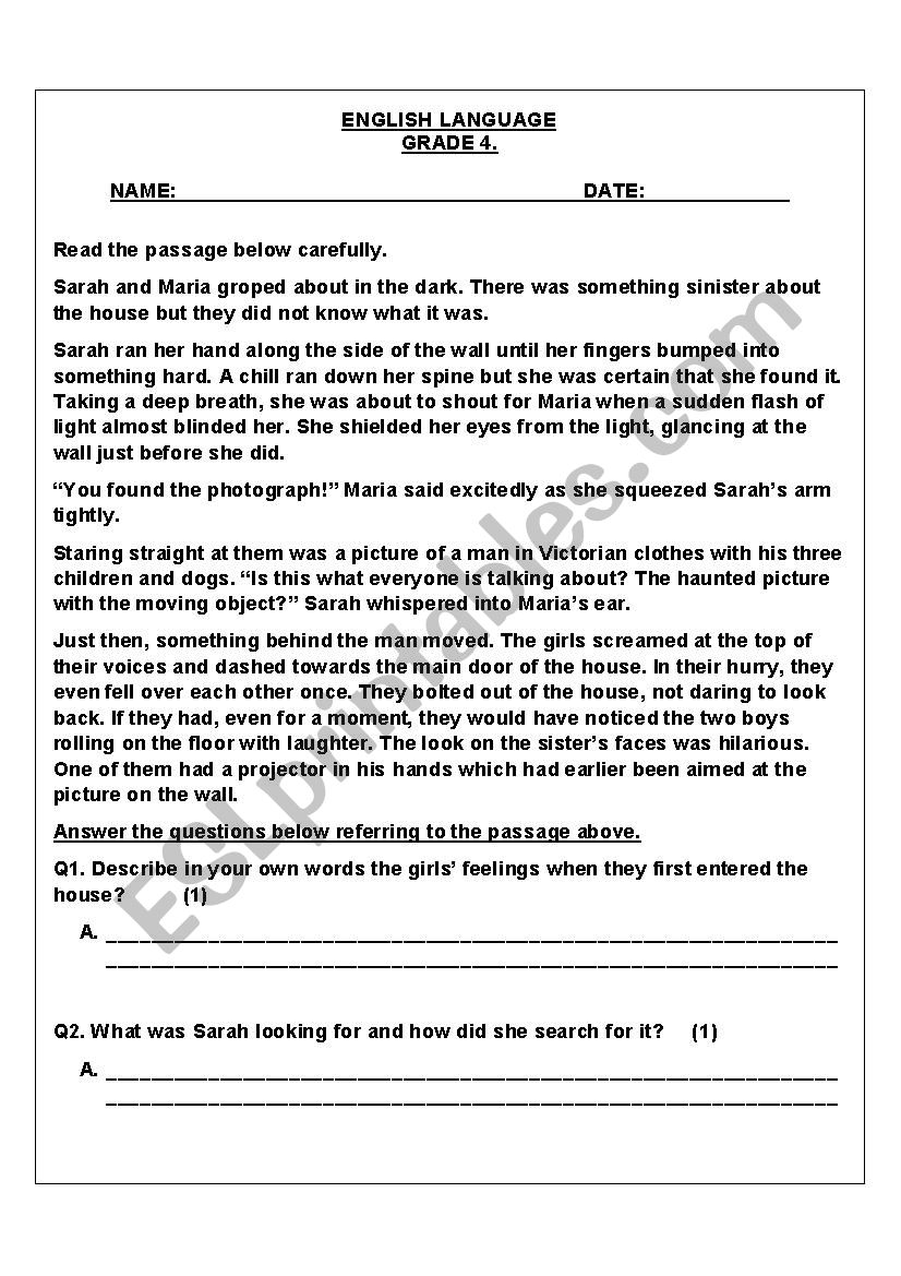 Mixed Language Worksheet worksheet