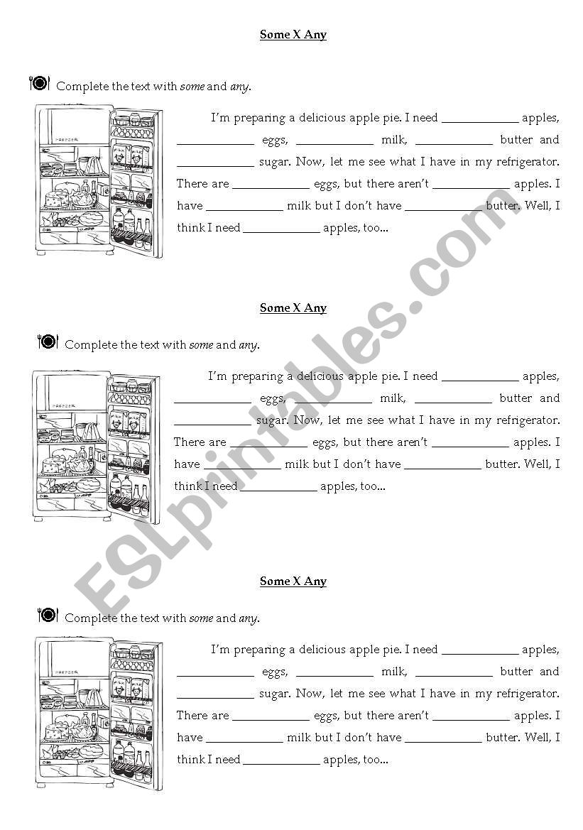 Some X Any (talking about food)
